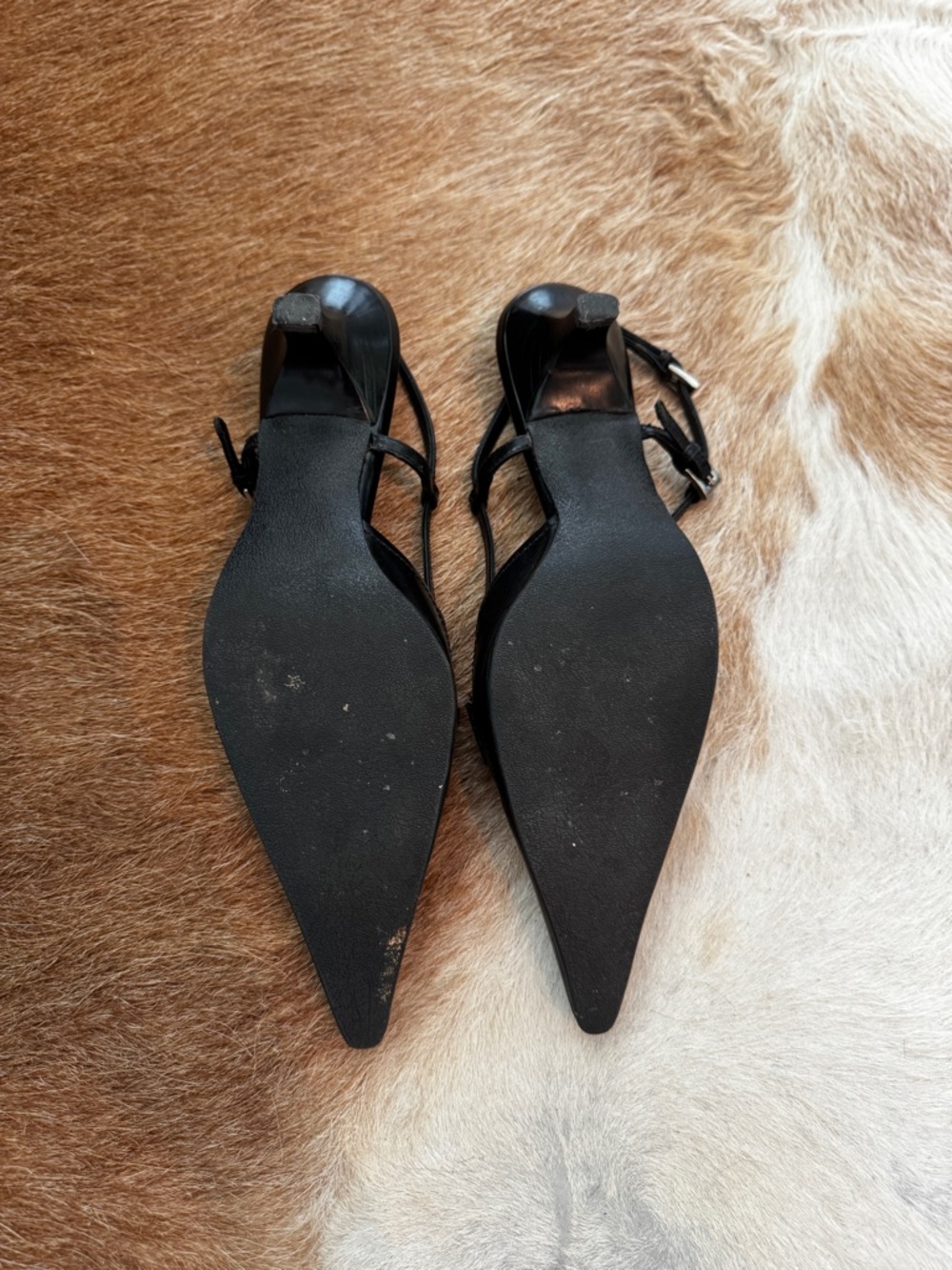 Prada Slingback Heels, size 6.5/37. Restored & resoled. Excellent condition - Picture 3 of 3